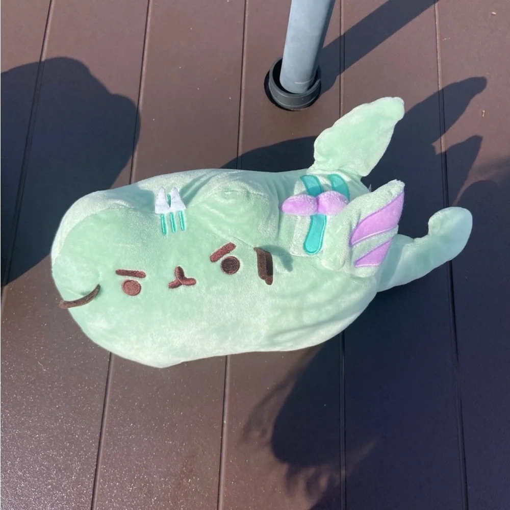 GUND Pusheen Dragonsheen Squeezer Wing Movement Stuffed Cat Dragon, Green - Picture 6 of 10